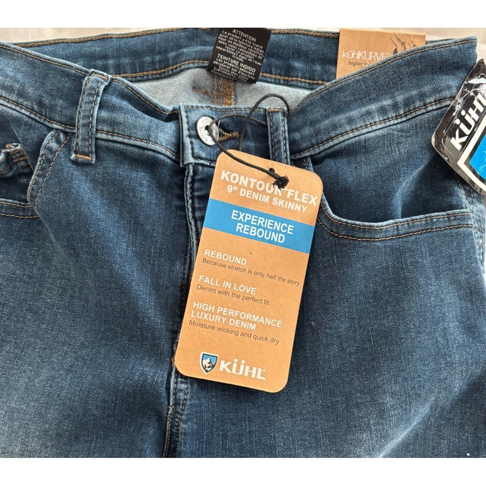 Kuhl Jeans Skinny Kurve Womens 4 Regular Blue Kontour Flex 9" Rise Boot friendly - Picture 7 of 16